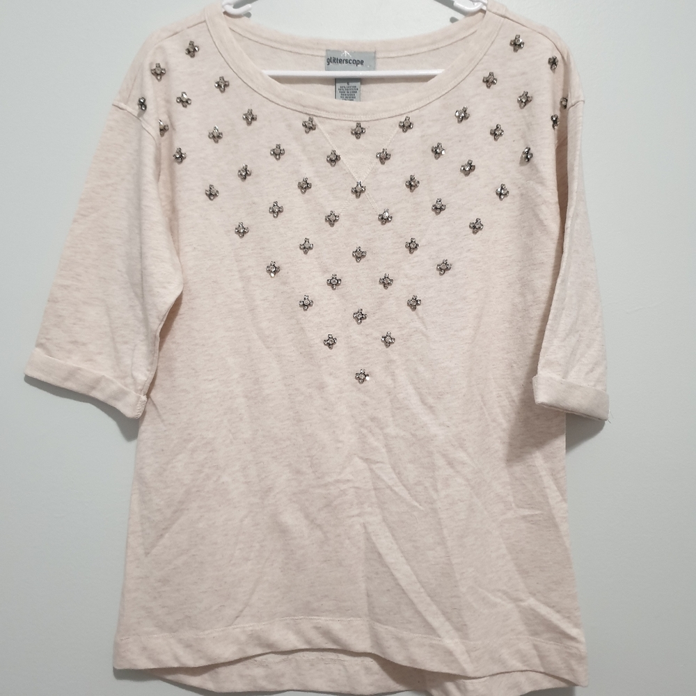 GLITTERSCAPE RHINESTONE EMBELLISHED HEATHER GRAY K